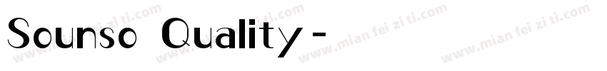 Sounso Quality字体转换